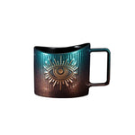 420ml cerâmica drinkware canecas copos de café criativo colorido olhos xícara de chá escritório casa drinkware microondas forno casal handgrip copos