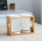 Conjunto de hashis de cerâmica, conjunto multifuncional de tubos para armazenamento de colher, hashi e garfo caixa de armazenamento de cozinha