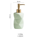 300ml europeu cerâmica dividida garrafa banheiro shampoo chuveiro gel armazenamento garrafa casa em forma de diamante suprimentos de armazenamento do banheiro