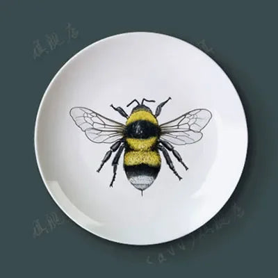 Bandeja decorativa de cerâmica-8 cabeças-para pendurar em parede