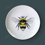 Bandeja decorativa de cerâmica-8 cabeças-para pendurar em parede