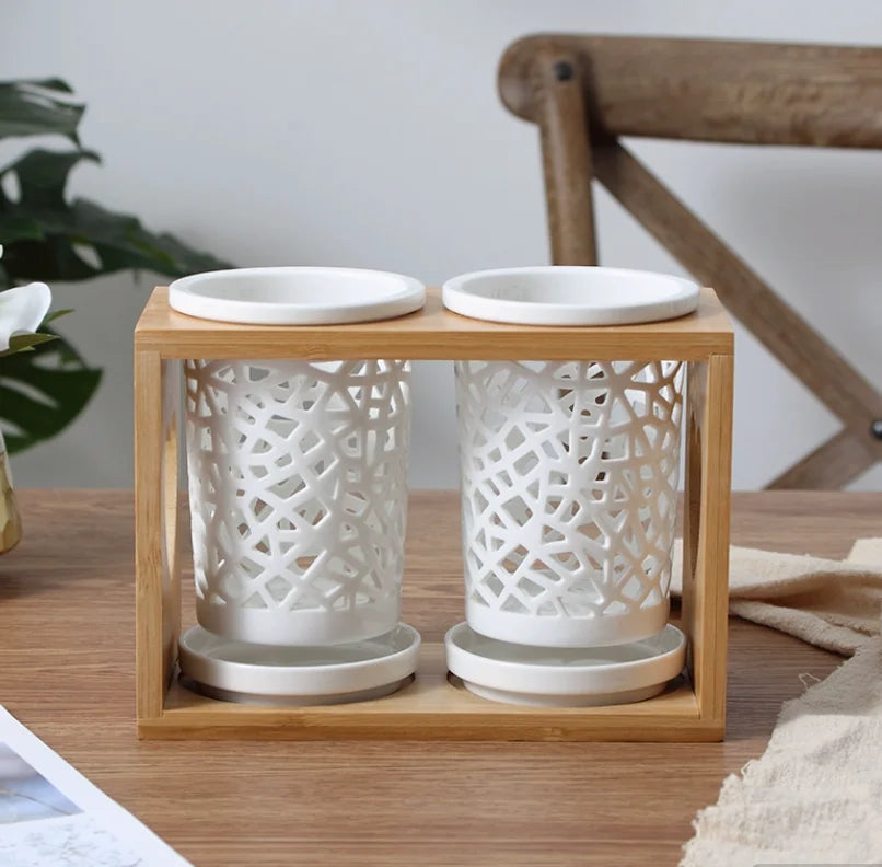 Conjunto de hashis de cerâmica, conjunto multifuncional de tubos para armazenamento de colher, hashi e garfo caixa de armazenamento de cozinha