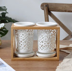 Conjunto de hashis de cerâmica, conjunto multifuncional de tubos para armazenamento de colher, hashi e garfo caixa de armazenamento de cozinha