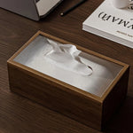 Estilo chinês Minimalista Caixa De Tecido De Madeira, Adequado Para Tecido Removível, Sala De Estar Em Casa, Quarto, Escritório, Desktop Ferramenta Organizadora