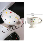 Ahunderjiaz-Retro Azul Cerâmica Caneca De Café, Cozinha Beber Set, Home Drinkware, Drinkware Decoração