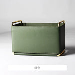 Ahunderjiaz-Cesta De Armazenamento De Couro De Ferro, Caixa De Armazenamento Para Sala De Estar, Desktop, Jóias, Decoração Do Lar, Luxo