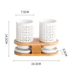 Conjunto de hashis de cerâmica, conjunto multifuncional de tubos para armazenamento de colher, hashi e garfo caixa de armazenamento de cozinha