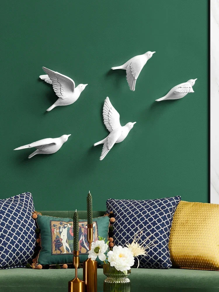 Pássaro decorativo pendente pendurado na parede, decoração moderna simples, sala de estar, entrada, sofá, fundo TV, luxo
