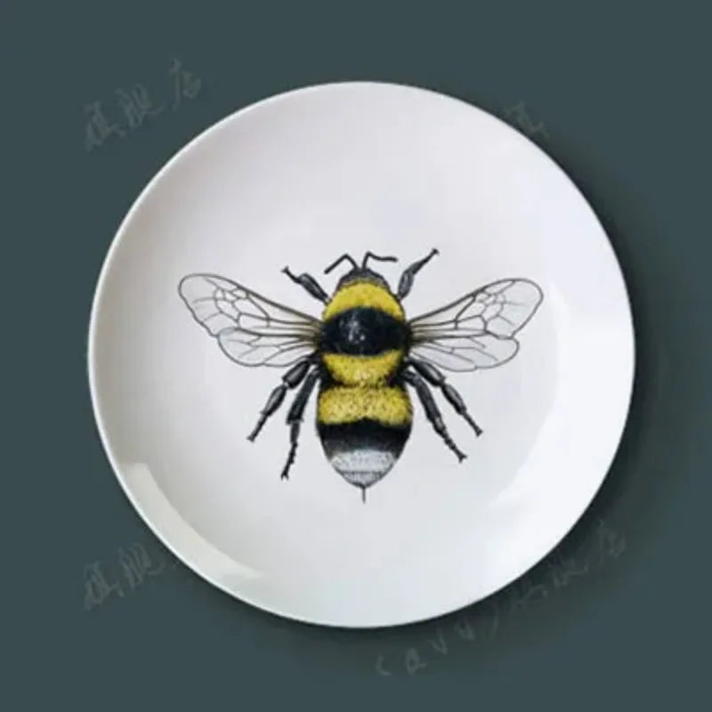 Bandeja decorativa de cerâmica-8 cabeças-para pendurar em parede