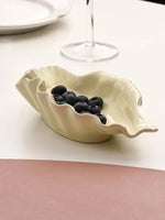 Ahunderjiaz-Placa De Cerâmica De Concha De Creme, Bandeja De Exibição De Jóias, Sala De Estar, Ornamentos Decorativos De Mesa, Decoração De Casa