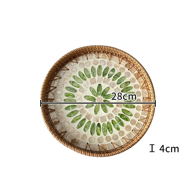 Nordic Natural Shell Bandeja Decorativa, Jóias, Difusor De Perfume, Bandejas De Exposição, Sala De Estar, Sala De Jantar, Armazenamento De Mesa, Casa