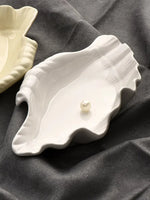 Ahunderjiaz-Placa De Cerâmica De Concha De Creme, Bandeja De Exibição De Jóias, Sala De Estar, Ornamentos Decorativos De Mesa, Decoração De Casa