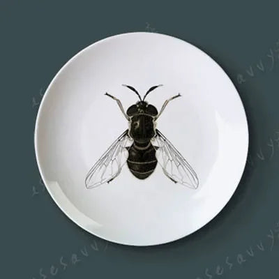 Bandeja decorativa de cerâmica-8 cabeças-para pendurar em parede