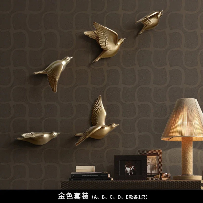 Pássaro decorativo pendente pendurado na parede, decoração moderna simples, sala de estar, entrada, sofá, fundo TV, luxo