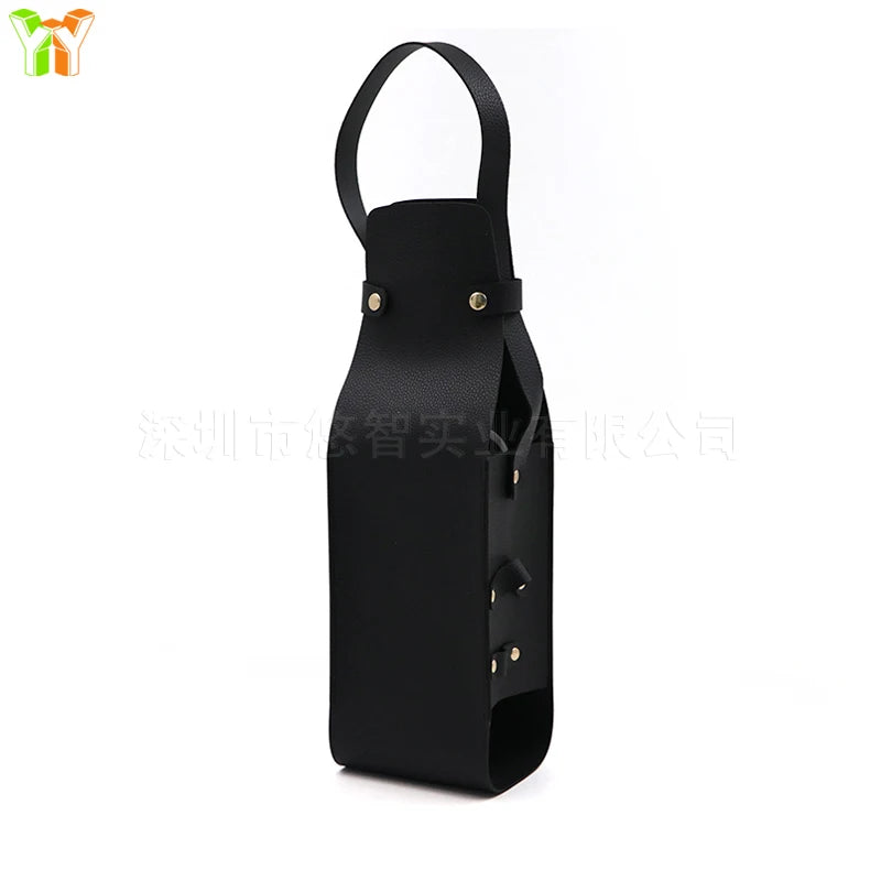 Saco do presente do vinho do couro reusável, portador do Tote da camada dupla, champanhe, cerveja, aniversário, chuveiros nupciais