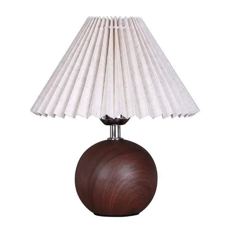 Estilo nórdico cerâmica dobrável lâmpada de cabeceira feminino vintage sentimento pequena luz da noite decoração para casa brilho ajustável