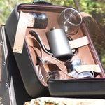 Outdoor Hand Brew Coffee Maker Set, Cafeteira de viagem com saco de armazenamento, Copo de filtro, Combinação Pour-Over Kettle
