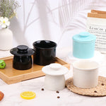 Copo cerâmico com tanque de óleo amarelo, Água selada com tampa, Tanque selado queijo, Caixa de manteiga estilo ocidental criativo