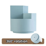 360 ° Caixa de armazenamento de pincel de maquiagem rotativa balde ins lápis de sobrancelha batom transparente de grande capacidade