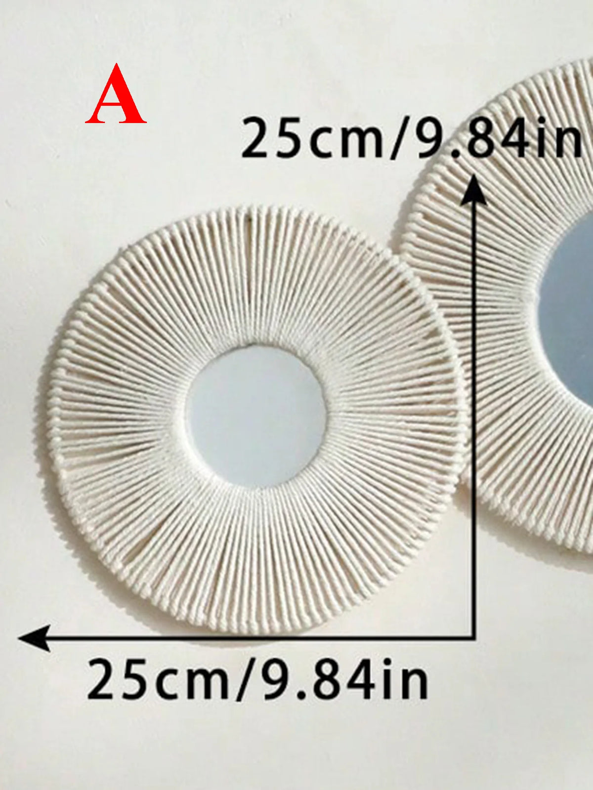 Espelho de Parede Macramê Artesanal Boho