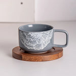 Retro Elegante Copo De Café De Cerâmica, Design Original, Copos De Chá Da Tarde, Copos De Madeira, Copo De Água De Escritório, Canecas De Leite, Copos