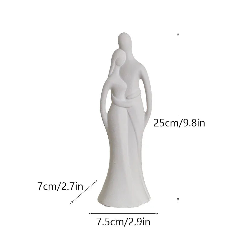 Vilead Escultura Casal Cerâmica Nórdica, Pop Art Moderna, Sala de Estar, Decoração Acessórios, Dia dos Namorados, Presente de Casamento