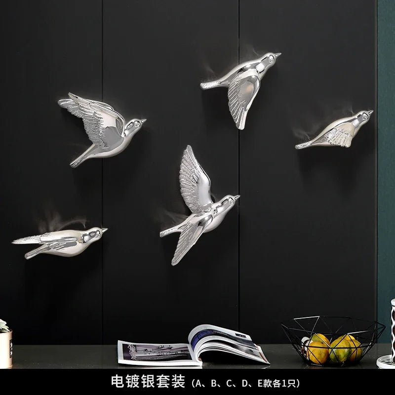 Pássaro decorativo pendente pendurado na parede, decoração moderna simples, sala de estar, entrada, sofá, fundo TV, luxo