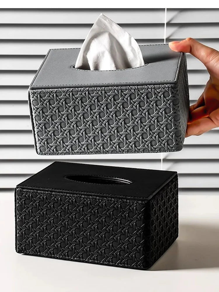 Caixa de tecido simples de luxo leve, sala de estar, mesa de centro, quarto, armazenamento de mesa, enfeites pequenos, decoração de casa