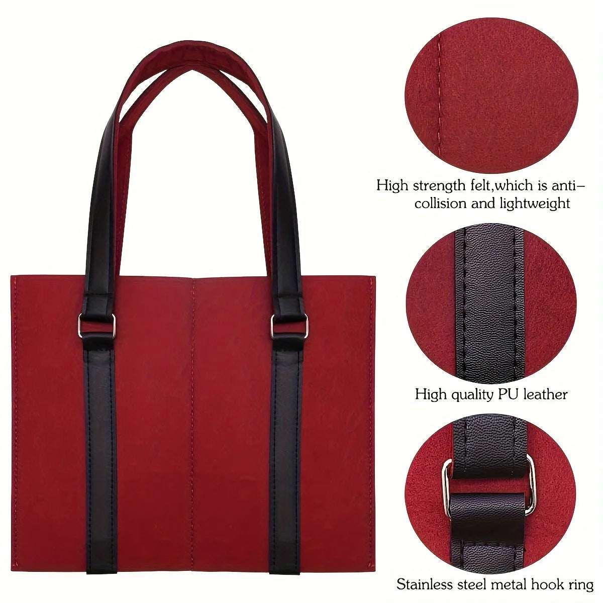 Garrafas de vinho Felt Stand sacola com alças, 2 sacos de vinho com divisórias, personalizável e reutilizável, casamentos e aniversários