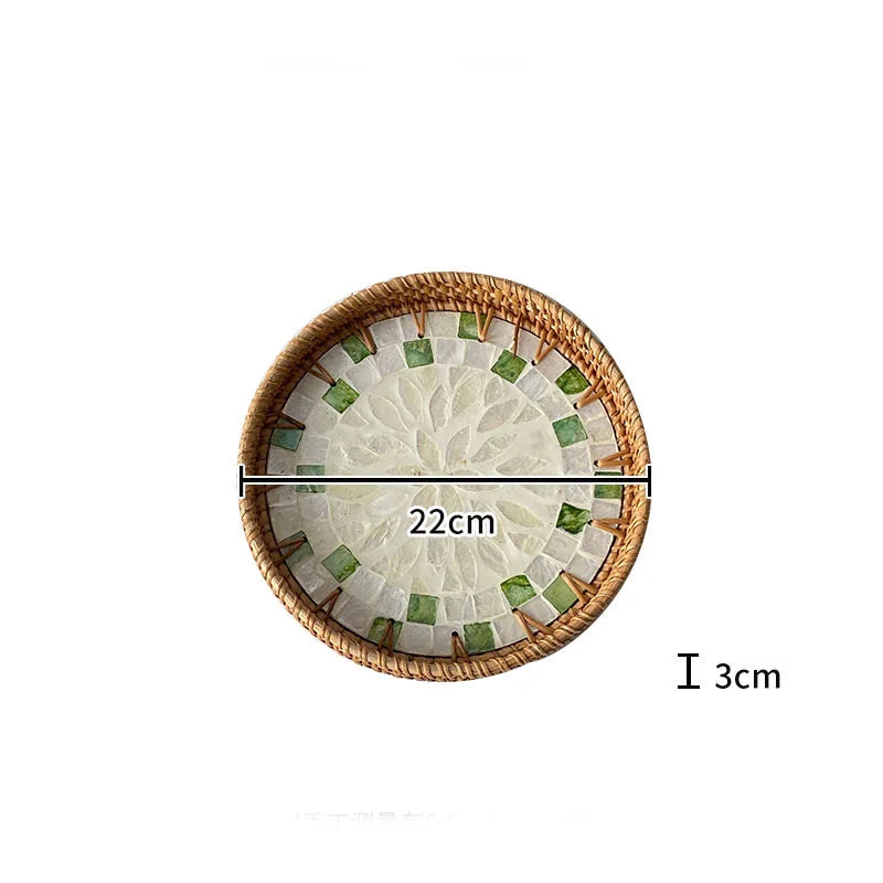 Nordic Natural Shell Bandeja Decorativa, Jóias, Difusor De Perfume, Bandejas De Exposição, Sala De Estar, Sala De Jantar, Armazenamento De Mesa, Casa