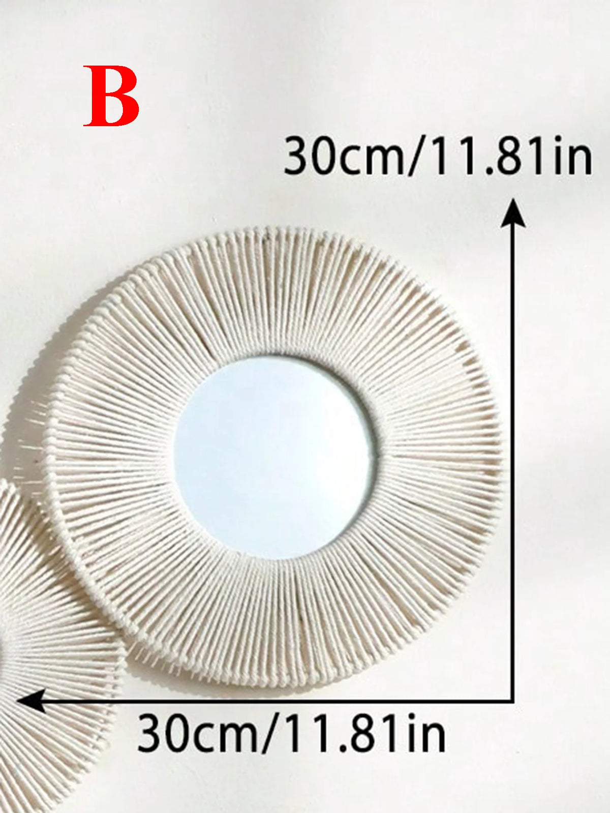 Handmade Macrame Mirror Wall Hanging, Decoração para Casa, Estética para Sala de Estar, Decoração Do Quarto, Corda De Juta, Boho Home Decor