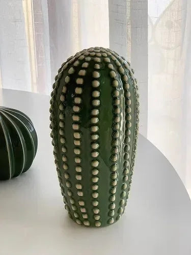 Nordic Ceramic Handicraft Simulation Cactus Ornaments, Arte criativa, Mobiliário doméstico decorativo, Adereços de fotografia, Green Room Decor