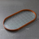 Bandeja de vidro com flores da begônia, xícara de chá, organizador de joias, bandeja para festa, sala de hóspedes, sala de jantar, evento