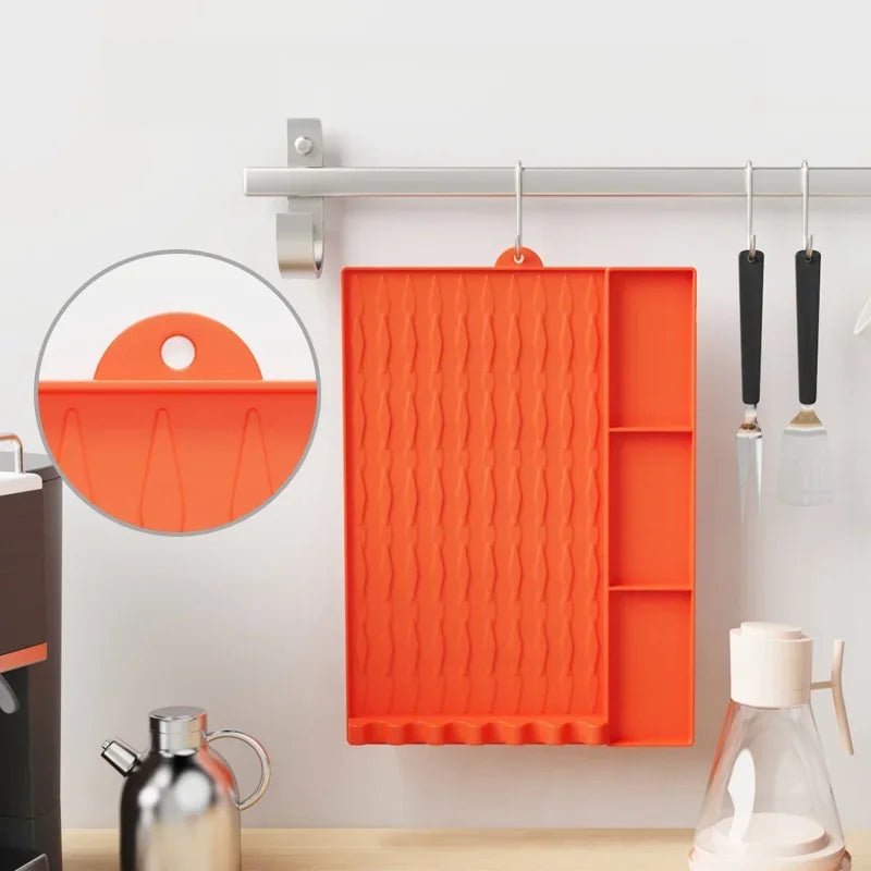 Resistente ao calor Silicone Churrasco Fogão Tool Pad, Cozinhar Ferramentas, Drenagem De Óleo, Acessórios Domésticos, Armazenando Temperos