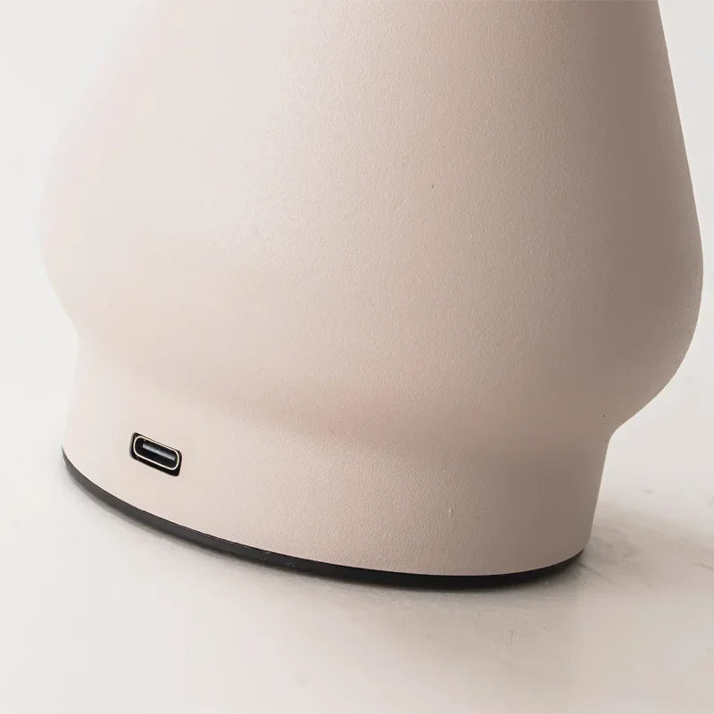 Criativo candeeiro de mesa decoração usb ferro recarregável luz escurecimento para casa interior quarto barra jantar led decoração candeeiro mesa