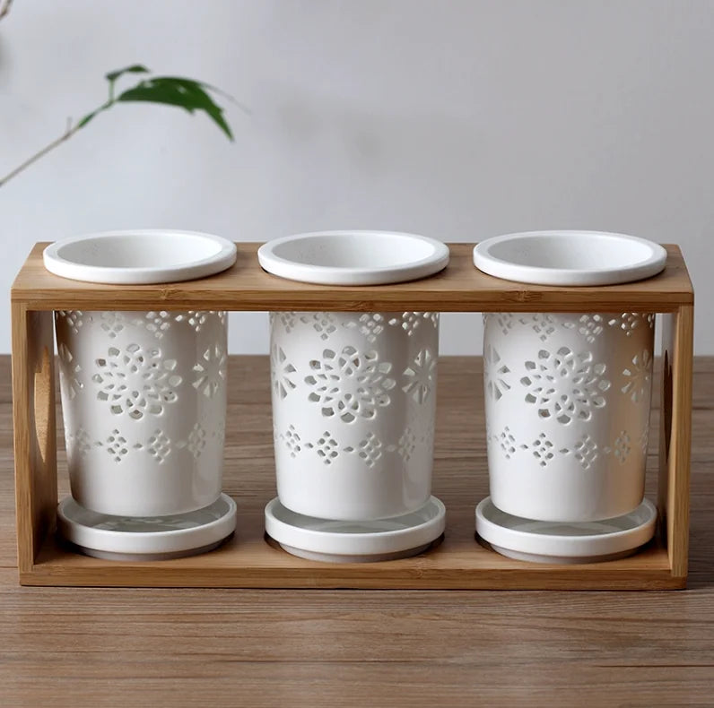 Conjunto de hashis de cerâmica, conjunto multifuncional de tubos para armazenamento de colher, hashi e garfo caixa de armazenamento de cozinha