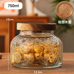 Vidro Selado Latas para Lanches Grãos Doces e Materiais Medicinais, Vintage Girassol Onda, Jarra De Armazenamento De Vidro, Latas De Café, Temperos