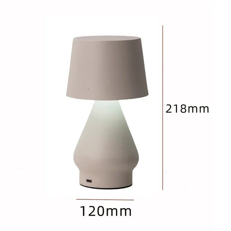 Criativo candeeiro de mesa decoração usb ferro recarregável luz escurecimento para casa interior quarto barra jantar led decoração candeeiro mesa