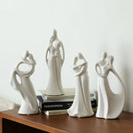 Vilead Escultura Casal Cerâmica Nórdica, Pop Art Moderna, Sala de Estar, Decoração Acessórios, Dia dos Namorados, Presente de Casamento