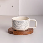 Retro Elegante Copo De Café De Cerâmica, Design Original, Copos De Chá Da Tarde, Copos De Madeira, Copo De Água De Escritório, Canecas De Leite, Copos