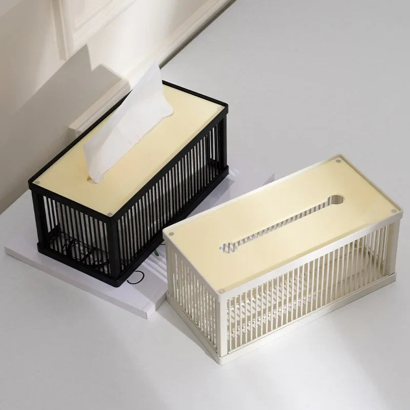 Ahunderjiaz-Caixa De Tecido De Metal Para Mesa De Jantar, Hotel, Banheiro, Casa, Decoração De Armazenamento De Cozinha, Estilo Moderno