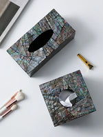 Ahunderjiaz-Original Colorido Shell Caixa De Tecido, Sala De Armazenamento, Luz, Luxo, Casa, Cozinha, Ornamentos Decorativos