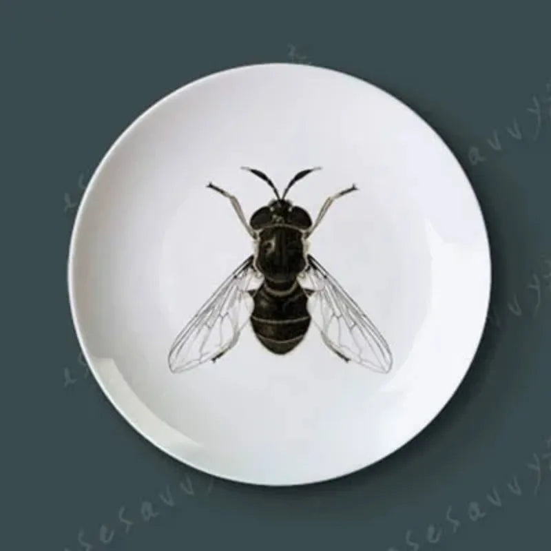 Bandeja decorativa de cerâmica-8 cabeças-para pendurar em parede