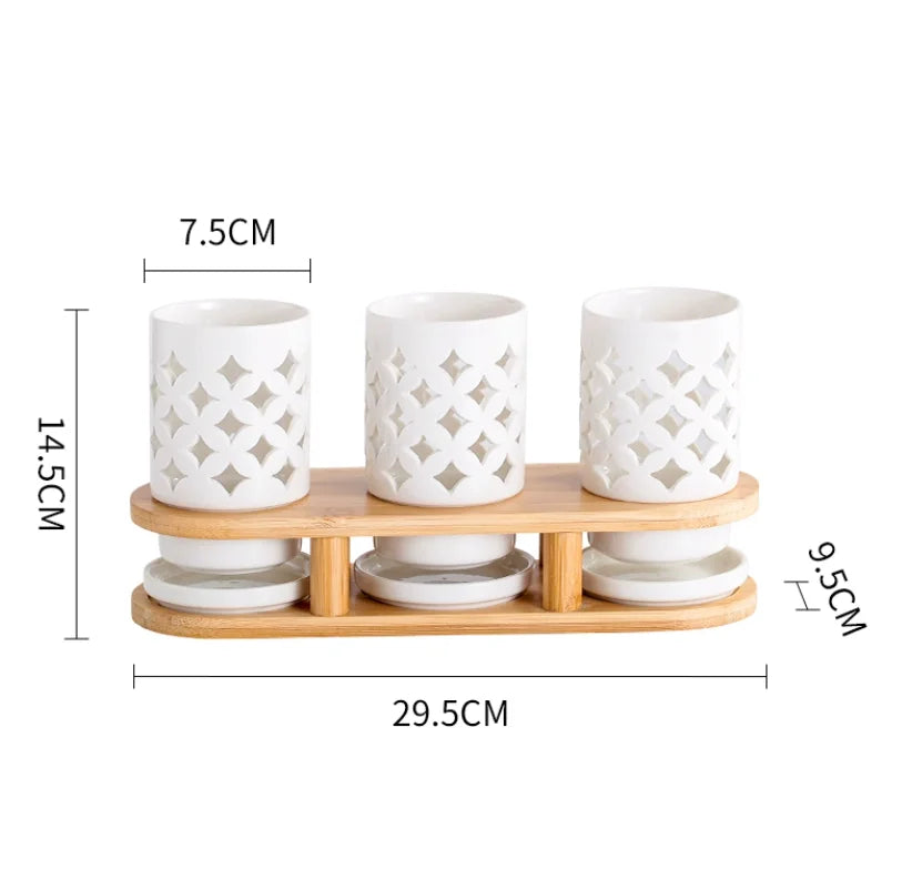 Conjunto de hashis de cerâmica, conjunto multifuncional de tubos para armazenamento de colher, hashi e garfo caixa de armazenamento de cozinha