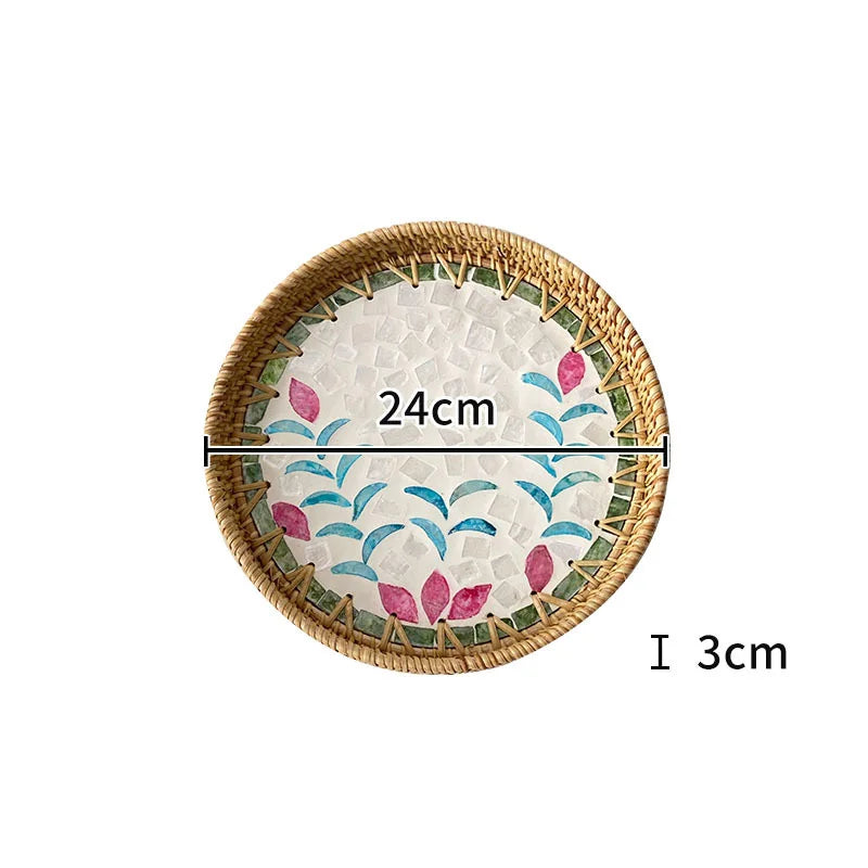 Nordic Natural Shell Bandeja Decorativa, Jóias, Difusor De Perfume, Bandejas De Exposição, Sala De Estar, Sala De Jantar, Armazenamento De Mesa, Casa