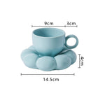 Ahunderjiaz-Modern Cloud Copo De Café De Cerâmica Com Coaster, Utensílios De Cozinha Conjunto, Casa, Escritório, Novo