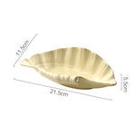 Ahunderjiaz-Placa De Cerâmica De Concha De Creme, Bandeja De Exibição De Jóias, Sala De Estar, Ornamentos Decorativos De Mesa, Decoração De Casa
