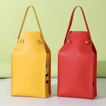 Saco de embalagem do vinho vermelho do couro do plutônio com alças, portadores reutilizáveis do vinho, bolsa de champanhe, saco de embalagem de 2 garrafas