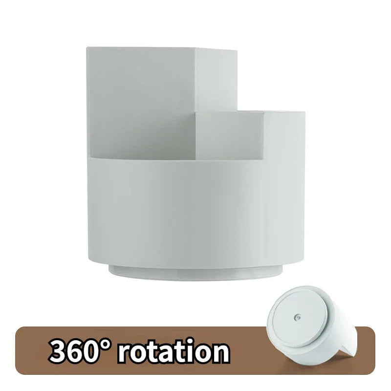 360 ° Caixa de armazenamento de pincel de maquiagem rotativa balde ins lápis de sobrancelha batom transparente de grande capacidade