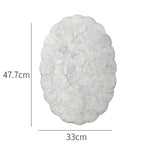 Ahunderjiaz-Luz Luxo Natural Shell Bandeja, Mesa De Jantar Isolamento Mat, Desktop Organizer, Flor Aparada Placemats Decorativos